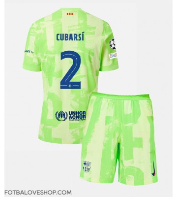 Barcelona Pau Cubarsi #2 Dětské Alternativní Dres 2024-25 Krátký Rukáv (+ trenýrky)